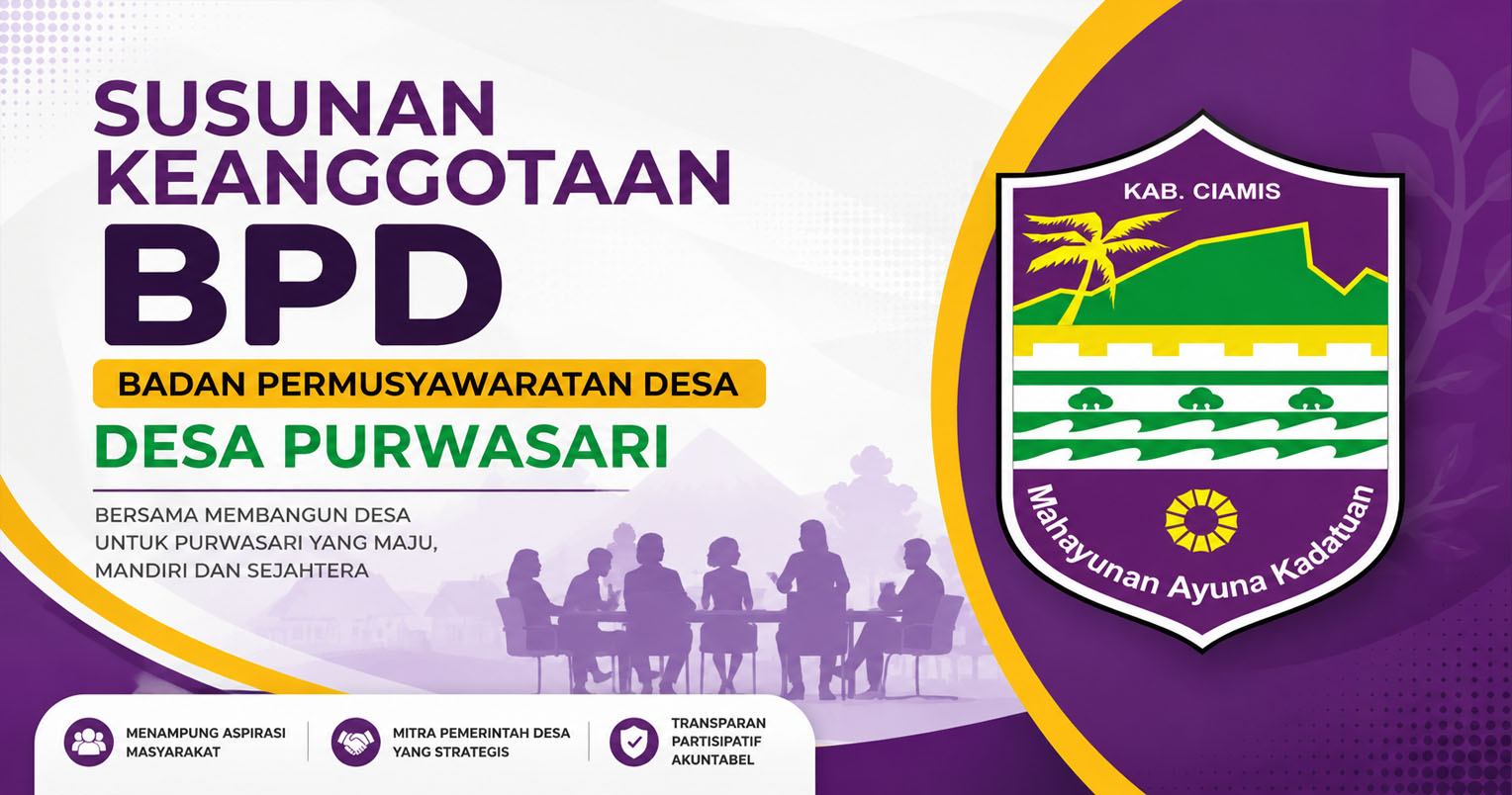 Susunan Keanggotaan Badan Permusyawaratan Desa (BPD) Desa Purwasari Kecamatan  Banjarsari